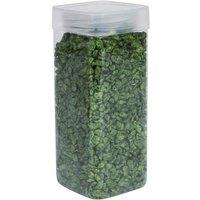 KDMD 4-6mm Moss Green Pebbles in Square Jar 900gr 3 Pack in Dark Green