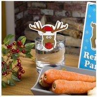 KDMD Christmas Craft - Rudolph Glass Decorations -10 2 Pack in Brown