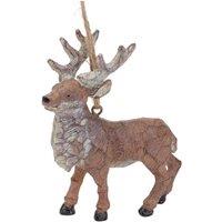 KDMD Stag Resin Hanging Ornament 2 Pack in Brown
