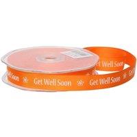 KDMD Orange Get Well Soon Ribbon 15mm x 20m