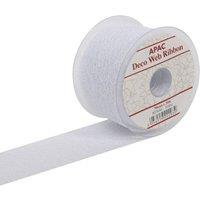 KDMD White Deco Web Ribbon 70mm x 20m