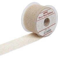 KDMD Ivory Deco Web Ribbon 70mm x 20m