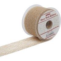 KDMD Natural Deco Web Ribbon 70mm x 20m