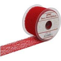 KDMD Red Deco Web Ribbon 70mm x 20m