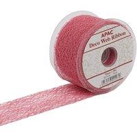 KDMD Pink Deco Web Ribbon 70mm x 20m