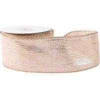 KDMD Cream with Gold Thread Ribbon 63mm x 10yds