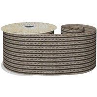 KDMD Natural & Black Striped Fabric Ribbon 63mm x 9m