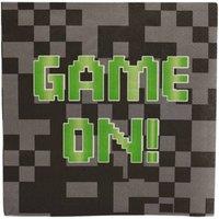 KDMD Game On Party Paper Napkins 5 Pack in Black