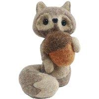 KDMD Fox with an Acorn Ornament 15cm in Light Brown