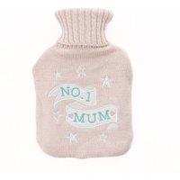 KDMD Number 1 Mum Hot Water Bottle Clear in Pale Pink