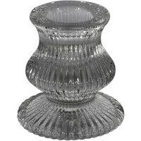 KDMD Grey Eliza Glass Taper Candle Holder 6cm 5 Pack