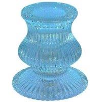 KDMD Blue Eliza Glass Taper Candle Holder 6cm 5 Pack