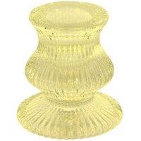 KDMD Yellow Eliza Glass Taper Candle Holder 6cm 5 Pack