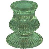KDMD Green Eliza Glass Taper Candle Holder 6cm 5 Pack