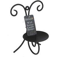 KDMD Metal Scroll Wall Sconce Candle Holder With Hang Tag 3 Pack in Black