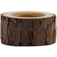 KDMD Wooden LED Tealight Holder 2 Pack in Brown