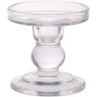 KDMD Clear Pillar Glass Candle Holder 8.7cm 3 Pack