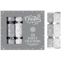 KDMD Silver Stars Crackers 9 Inch 24 Pack