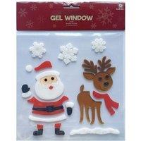 KDMD Santa & Reindeer Gel Stickers 10 Pack