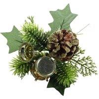 KDMD Gold Glitter Drum & Pinecone Pick 20cm 6 Pack