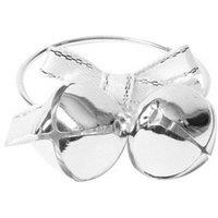 KDMD Silver Duo Bells Napkin Ring 5 Pack
