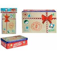 KDMD Mini Special Delivry Christmas Eve Box With Header Card 5 Pack in Light Sand