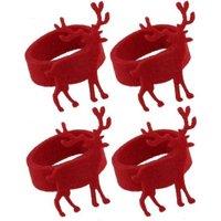 KDMD Red Felt Napkin Holders by Juliana 4 Pack