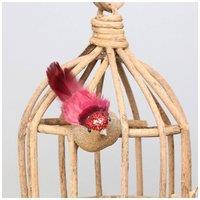 KDMD Red Longtail Finch with clip 4 Pack