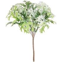 KDMD Snowy Foliage Pick H16cm 4 Pack in Green
