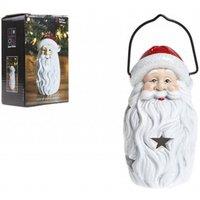 KDMD Light Up Santa Lantern 13.5cm 3 Pack in White