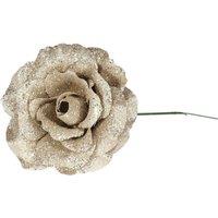 KDMD Champagne Rose with Glitter Dia21cm 3 Pack in Gold