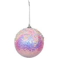KDMD Iridescent Glitter Bauble 10cm 3 Pack