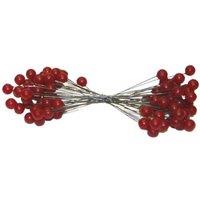 KDMD Red Berries 3 Pack Plastic Wreath Berries