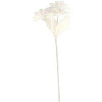 KDMD White Glitter Poinsettia Spray H36cm 3 Pack