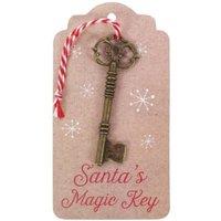 KDMD Santa's Magic Key - perfect for Christmas Eve Boxes 2 Pack in Gold