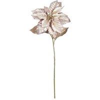 KDMD Metallic Rose Gold Poinsettia Stem 71cm 2 Pack