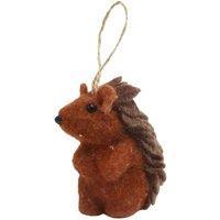 KDMD Hedgehog Hanging Decoration 10cm 2 Pack in Brown