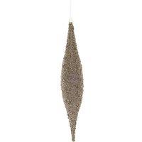 KDMD Glitter Drop Hanging Decoration - Gold 2 Pack in Grey