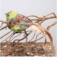 KDMD Green Bird with clip 2 Pack Christmas Ornament