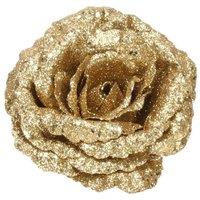 KDMD Gold Glitter Rose with Clip D18cm 2 Pack