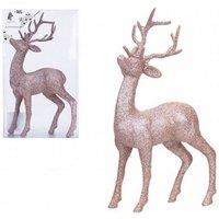 KDMD Rose Gold Glitter Reindeer 26cm 2 Pack