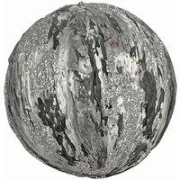 KDMD Pewter Bauble 11cm 2 Pack Grey