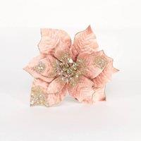 KDMD Rose Gold Poinsettia with Clip 2 Pack