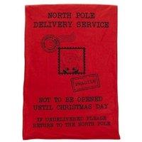 KDMD Jumbo Red Felt Christmas Sack 60cm x 90cm 2 Pack | Size: 60 cm x 90 cm