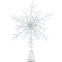 KDMD Snowflake Tree Topper - White 35cm 2 Pack