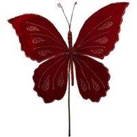 KDMD Large Red Velvet Butterfly 30cm 2 Pack