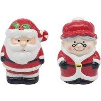 KDMD Santa & Wife Salt & Pepper Shakers 2 Pack in Red