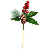 KDMD Forest Foliage Pick 50cm 2 Pack in Red