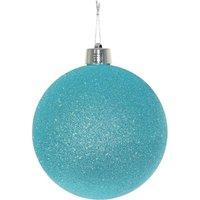 KDMD Turquoise Glitter Shatterproof Bauble 15cm