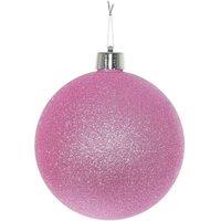 KDMD Pink Glitter Shatterproof Bauble 15cm